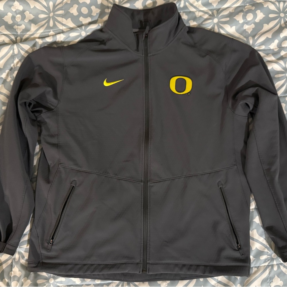 OREGON DUCKS NIKE ZIP JACKET SPHERE THERMAL TEAM ISSUE GRAY XL